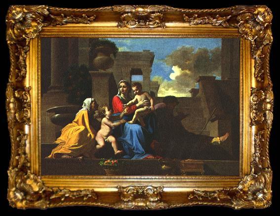 framed  POUSSIN, Nicolas Holy Family on the Steps af, ta009-2
